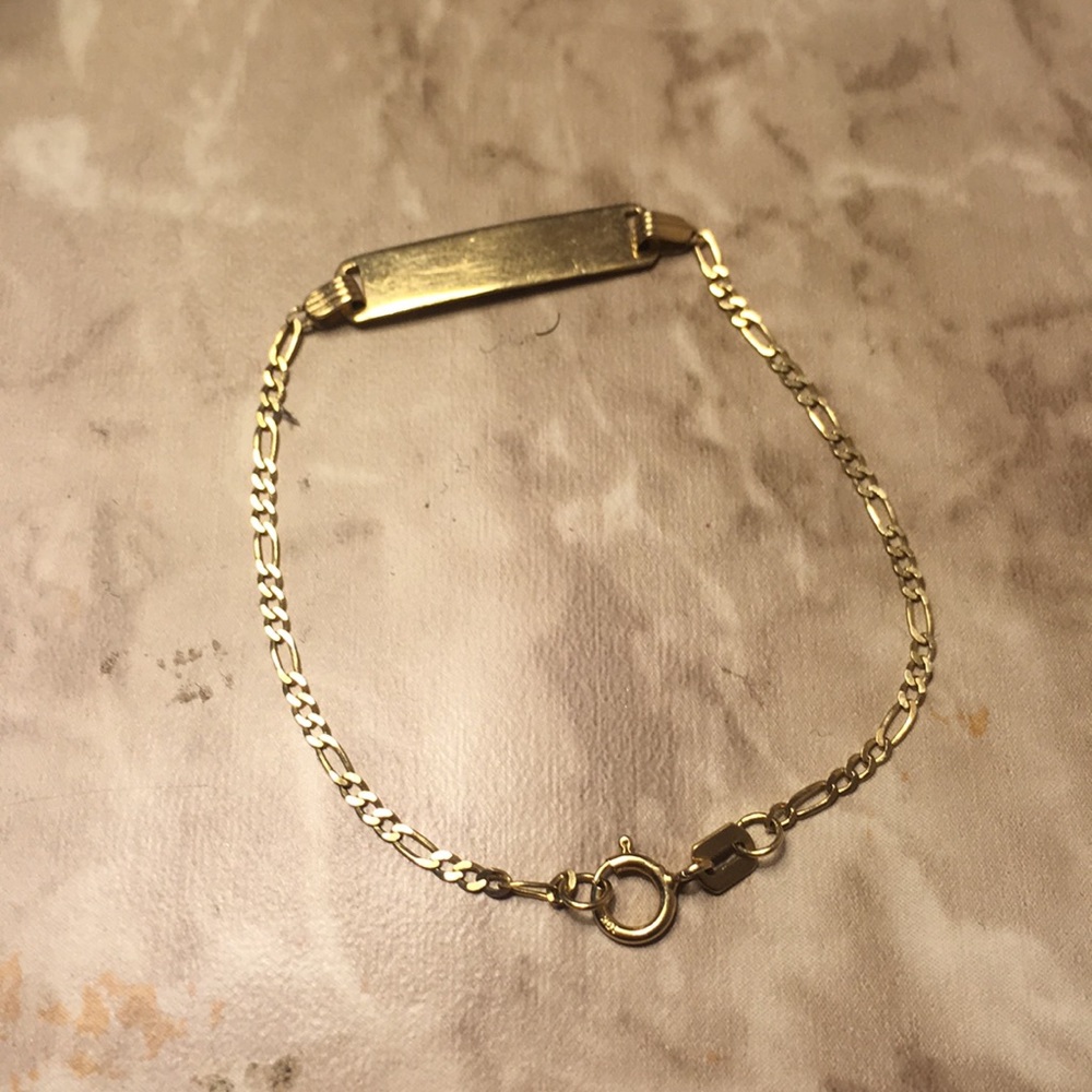 Unisex 10k gold baby bracelet